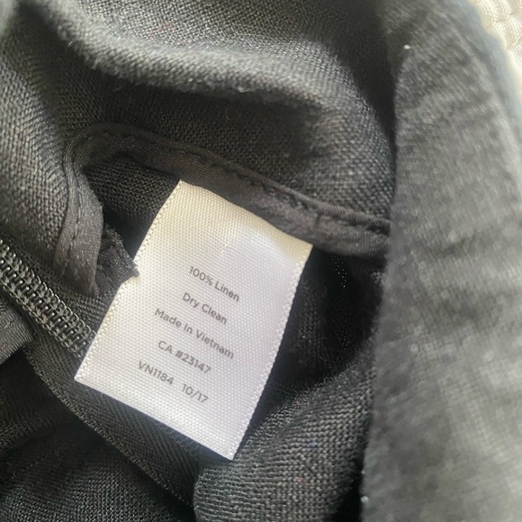 Talbots Black Linen Wide Leg Pants high waist palazzo 16 - Picture 11 of 12